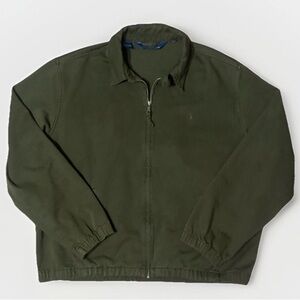 Polo Ralph Lauren BROWN Twill Bi Swing Full Zip Style Jacket Size: Large